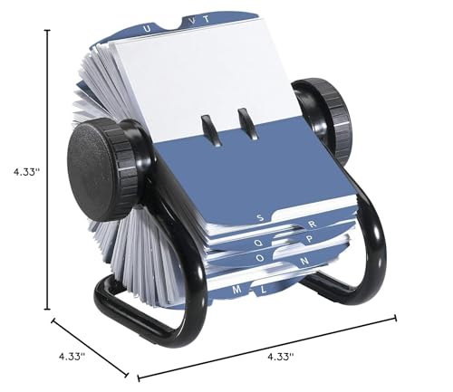 Rolodex Rotary Business Card File 400-Card Capacity Black