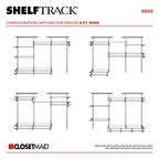 ClosetMaid ShelfTrack Wire Closet Organizer System, Adjustable from 4 to 6 Ft., with Shelves, Clothes Rods, Hardware, Durable Steel, Satin Chrome - color: Satin Chrome, size: 4 ft to 6 ft