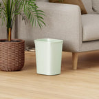 CEROELDA Bathroom Trash Can with Lid, 10L/2.6 Gal Small Garbage Can with Press Top Lid, Slim Plastic Waste Basket for Toilet, Office, Bedroom(Green) - color: 1 Pack-No Lid-Green