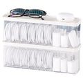 Charger Cable Cord Storage Organizer Box - 2 Pack With Lid - Easy Storage Without Cable Ties - style: Stackable