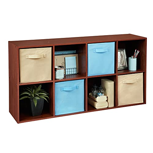 ClosetMaid Cubeicals 8 Cube Storage Shelf Organizer Bookshelf, Stackable, Vertical or Horizontal, Easy Assembly, Wood, Dark Cherry Finish - color: Dark Cherry, size: 8-Cube