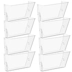 Gawerk Clear Acrylic Single Pocket, Plastic Hanging Wall Mount File Holder for Office Home (Clear, 8 Pack) - color: Clear, size: 8 Pack