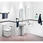10 Pieces Bathroom Hardware Accessories Set Black, 24Inch Bathroom Towel Rack Set SUS304 Stainless Steel, Square Bath Towel bar Set Heavy Duty, Wall Mounted - color: Matte Black, size: 24" 10pcs