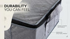 Storage Clothes Bins Closet Bags - 35L Containers Organizer Boxes Clothing Bin Organization for Organizing Blanket Pillow Sheet Sweater, Foldable Bedroom Small Storage Totes With Lids Zipper, 3pc Pack