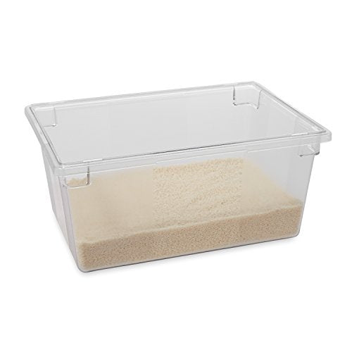 Rubbermaid Commercial Products Polycarbonate Food Storage Box/Tote, 16.5 Gallon, Clear, for Restaurant/Kitchen/Cafeteria - color: Clear, size: 16.5 Gal, style: Container