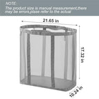 Mesh Bag with Handles, Collapsible Laundry Basket, Foldable Laundry Bag, Breathable Folding Beach Bag,Space-saving Travel Tote Bags (1, Grey) - color: Grey