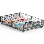 Under Bed Storage with Wheels, Rollable Under Bed Storage Container, Foldable Metal Under Bed Organizer for Bedroom Clothes Shoes Blankets Storage (1black, Black) - style: 1 Pack