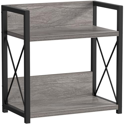 Giikin Countertop Shelf Organizer, 2 Tier Coffee Organizer for Desktop, Grey Counter Shelf Spice Rack for Kitchen (Grey, M) - color: Grey, size: Medium