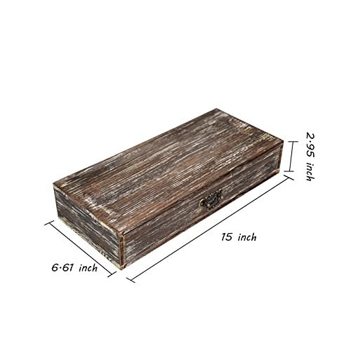 Office Desk Organizer with Drawers Dark Brown Vintage Wood Desktop Storage Box Workspace School Supplies Farmhouse Kitchen Countertop Organizer Makeup Storage Box for Home Toiletries Supplies Vanity - color: Dark Brown Style A Rectangle