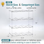 Design for Stanley 40 OZ & Large Bottles & Tumblers with Handle, Acrylic Water Bottle Organizer - Stackable Clear Wine Rack, Cup Holder for Home Kitchen Pantry Shelf Countertop Cabinet, 4 Tier Hold 12 - size: 4 Tier for 12