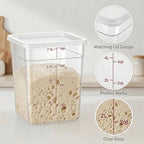 2 Pack Dough Proofing Containers with Lids, 8Qt Clear Polypropylene Food Storage Bucket, BPA-Free Commercial Grade Stackable Container for Kitchen Restaurant Dough Proofing, Marinating, XL