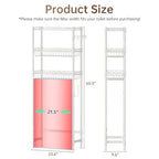 Golpart 3-Tier Over-The-Toilet Storage Shelf,Heavy-Duty Adjustable Bathroom Rack with 2 Mesh Baskets,Toilet Paper Holder & Hooks,Space-Saving Organizer for Bathroom,10”D x 24”W x 66”H,White - size: White with Baskets-10"D x 24"W x 66"H