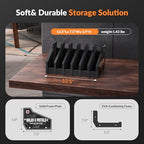 Foam Pistol Rack for Gun Safe Pistol Holder for Storage, Gun Cabinet Accessories for Pistols Revolvers, Fits Most Handguns - size: 6 Slots
