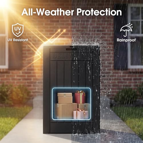 Greesum 52 Gallon Extra Large Deck Box with Lock, Heavy-Duty Resin Outdoor Storage Container, Waterproof Lockable Chest for Patio Furniture, Garden Tools, Pool Equipment, Dark Black - color: Dark Black, size: 52 Gallon