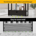 Boulphia 2-Tier Bathroom Organizer (Black - New) - color: Black - New