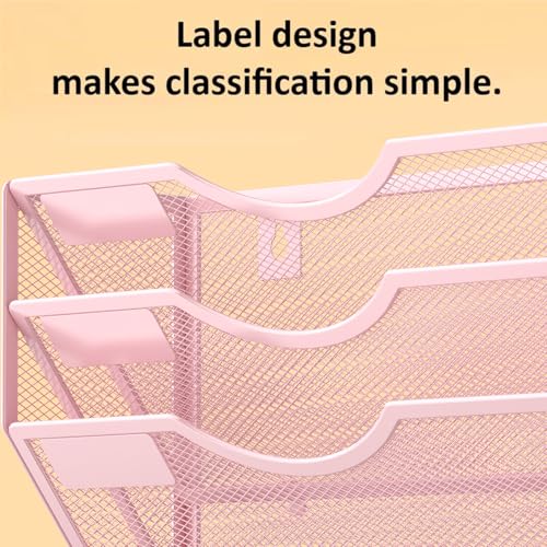 Kuntine.B Wall File Organizer Office Hanging Magazine Holder Wall File Organizer for Office Home (Pink, 3 Tier) - color: Pink, size: 3 Tier & No Hangers