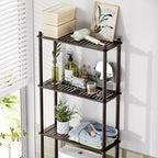 AmazerBath Bamboo Over The Toilet Storage Shelf, Over Toilet Bathroom Organizer Rack, 3-Tier Bathroom Shelves Over Toilet, Space Saver, Espresso - style: Espresso-3-tier