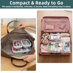 Clear Hard Shell Zipper Cases(3 Packs), Plastic Hard Sided Zippers Pouches Clear Hardshell Pencil Case For Storage, Diaper Bag Organizer Bliss Bins 2*Small/1*Medium