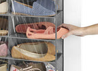 Whitmor Over The Door Shoe Shelves - 26 Sections - Crosshatch Gray - size: 26 Pocket Crosshatch Gray