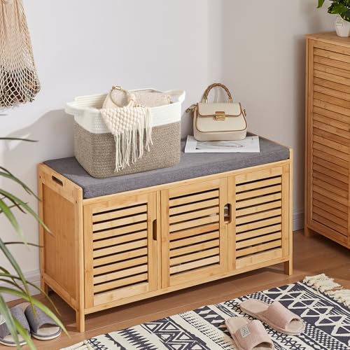 OIASKET Storage Baskets for Organizing, Woven Baskets for Shelves, Rectangle Decorative Organizer for Storage Clothes, Toy, Books, Towels Nursery Bins 3 Pack (Brown & White, 13"x9.85"x8.7") - color: Brown & White, size: 13"x9.85"x8.7"