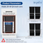 Insputer Dual Pull Out Trash Can Under Cabinet with Soft-Close Slides, Heavy Duty Under Sink Trash Can Kit for Kitchen Sink, Laundry, Garbage Can Not Included, Requires 17" W X 24" D Cabinets - size: Double