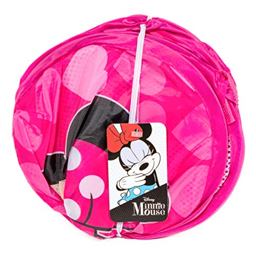 Jay Franco Disney Minnie Mouse Pop Up Hamper - Mesh Laundry Basket/Bag with Durable Handles (Official Disney Product) - color: Minnie Mouse - Pink
