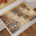 8-Pack Spice Drawer Organizer, Expandable Acrylic Seasoning Rack (13" to 26") with Anti-Slip Mat, Kitchen Spice Rack Holds up to 56 Jars (Jars Not Included) - size: 8-Pack
