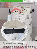 LANGYASHAN Laundry Basket Canvas Fabric Collapsible Organizer Basket for Storage Bin Toy Bins Gift Baskets Bedroom Clothes Children Nursery Hamper (Lion) - color: Lion