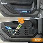 MAIKER Metal Front Door Storage Box, Door Side Insert Organizer Box Pockets for Replace Sagging Nets Compatible with 2018-2024 Jeep Wrangler JL JLU 4XE & 2020-2024 Gladiator JT(Black) - size: JL/JT Front