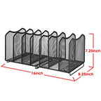 Simple Trending 2 Pack Mesh Desktop File Sorter Organizer, 7-Section Bookshelf For Desk Home Office, Black - style: 2BK-7 Section Black