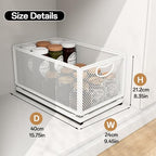 Pull out Cabinet Organizer with Sliding Drawer, 1 Pack Under Sink Organizers and Storage Rack, Adhesive Nano Film Heavy Duty Slide out Pantry Shelves for Kitchen,Sink, 9.6"W x15.7"D x 8.4"H - size: 9.6"W x15.7"D x 8.4"H