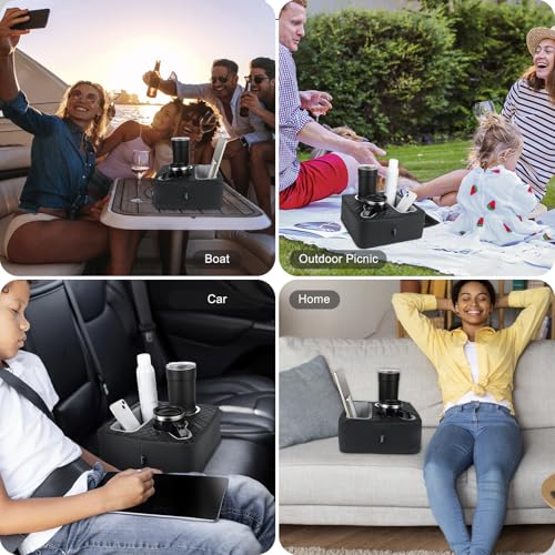 Car Cup Holder, Back Seat Car Organizer, Truck Bed Organizer, Couch Cup Holder Expander for Sofa Bed, Boat Tray, Organizer Holds Drinks, Snacks, Cell, Phone for Boat Sofa Truck - style: Classic Style