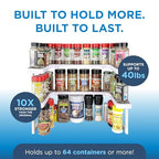 Spicy Shelf 3.0 - Expandable 2 Tiered Spice Rack Organizer for Cabinet & Pantry - Kitchen Seasoning Organizer - Cabinet Spice Racks for Inside Cabinets (Spicy Shelf Premium) - Home Organization