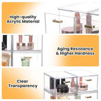 LALOBLUE Set of 5 Stackable Storage Drawers, Clear Acrylic Organizer Bins for Beauty Supplies, Perfect for Makeup Vanity, Undersink, Kitchen, Cabinet,Pantry Organization and Storage - style: 5 Pack