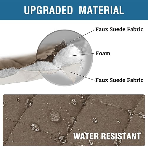 2 Pack Water Resistant Armrest Covers for Chairs and Sofas Couch Arm Covers for Sofa with 3 Pockets for Phone Sofa Arm Protector Washable for Pets, Cats (Taupe) - color: Taupe