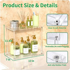 NPPLUS Acrylic Bathroom Counter Organizer, 2-Tier Tray Vanity Counter Organizer, Home Storage Holder for Makeup, Cosmetics & Perfume - style: Rectangle