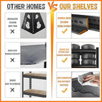 Garage Storage Shelving, Heavy Duty Metal Shelving Unit, 2-Tier Adjustable Storage Shelves, 1200LBS, Utility Garage Organizer Shelf for Basement, Kitchen Pantry, Warehouse, Black, 14"W x 12"D x 22"H - size: 14"W x 12"D x 22"H