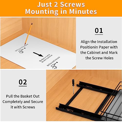 BOIVSHI Pull Out Spice Rack Organizer for Cabinet, Heavy Duty Slide Out Spice Rack Organizer for Kitchen Cabinets and Pantry, Fits Spices, Sauces, Canned Food (8.5''Wx10.5''Dx2.5''H) - size: 1 Tier,8.5''Wx10.5''Dx2.5''Hspices rack,