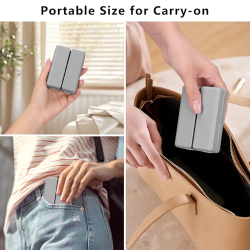 FYY Daily Pill Organizer, 7 Compartments Portable Pill Case Travel Pill Organizer,[Folding Design] Pill Box for Purse Pocket to Hold Vitamins,Cod Liver Oil,Supplements and Medication-Grey - color: Grey, size: Small (1 Piece)