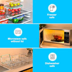 40 Pcs Food Storage Containers with Lids Airtight- Plastic Meal Prep Container for Pantry Kitchen Organization, Microwave, Dishwasher, Freezer Safe -100% Leak Proof (20 Stackable Boxes-20 Lids) - color: 40Pcs