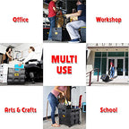 dbest products Quik Cart without Lid Travel Portable Mobile Storage Collapsible Handcart Rolling Utility Heavy Duty, Black - color: Black, style: Topless