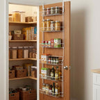 Over the Door Organizer - 6-Tier Adjustable Pantry Shelves and Rack for Kitchen Organization - Organization and Storage by Lavish Home (White) - style: 6-TIER ADJUSTABLE