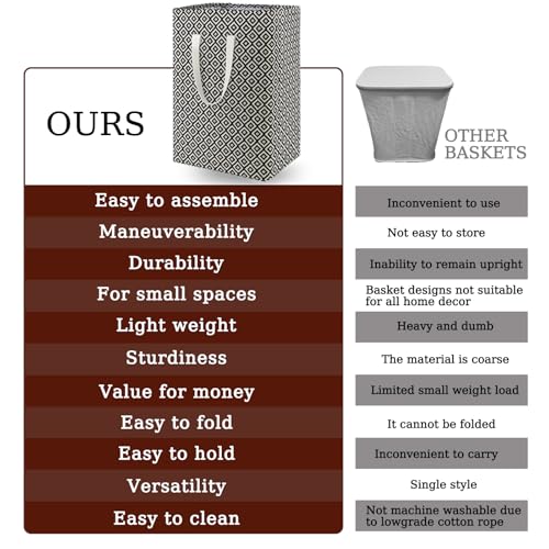 Waterproof Laundry Hamper Collapsible Laundry Basket Leather Handle Laundry Bag Large Clothes Storage Toy Organization for Bathroom Bedroom Laundryroom College Dorms (Pop-Up Laundry Hampers-004) - color: Pop-Up Laundry Hampers-004