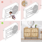 Turtle&Myrtle Narrow Fluted Shoe Cabinet for Entryway, Slim Hidden Shoe Rack, Wooden Freestanding Shoe Storage Organizer with 4 Flip Drawers, Hallway, Living Room, Foyer (Natural) - color: Natural-4 Flip Drawers