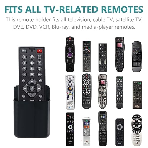 6 Pcs Remote Control Holder Wall Mount, TV Remote Controller Holder - Self Adhesive Marker Holder Wall Mount Pen Holder Storage Organizer for Home Office School (Black) - color: black-6pcs