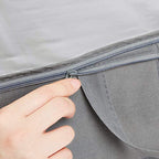 Amazon Basics Under Bed Storage Bags for Clothes, Blankets and Linens, Foldable Fabric Containers with Clear Window and Handles, 30.2" x 20" x 5.7", Gray, 2-Pack - size: 30.2" x 20" x 5.7", style: Flat Loop Handles Underbed - 2 Pack