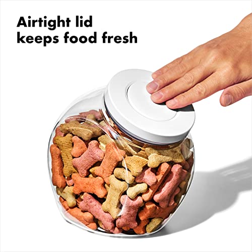 OXO Good Grips Pet POP Container – 3.0 Qt/2.8 L | Ideal for up to 2lbs of treats | Airtight Dog and Cat Food Storage Container | BPA Free - size: Pet POP 3.0 Qt