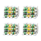 FIFO Can Tracker 4-Pack - 3-Tier Rotating Food Can Organizer for Pantry, Expandable Soda Can Storage for Kitchen, Holds 54 Cans of Food or Soda - size: 4 Pack, style: 54 can