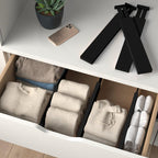 6-Pack Drawer Dividers - 2.6 Inches High, Adjustable 16 to 22 Inches Bamboo Drawer Organizer, Large Expandable Separator for Clothes, Dresser, Bedroom, Bathroom, Baby, Office, Kitchen Utensils, Black - color: Black