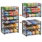 JKsmart 3-Tier Stackable Can Rack Organizer for Pantry, Adjustable Can Storage Holder for Various Ounces of Canned food Soda Drinks, Can Dispenser for Kitchen Cupboard Cabinet, 2 Pack - size: 3 Tier - 2Pack